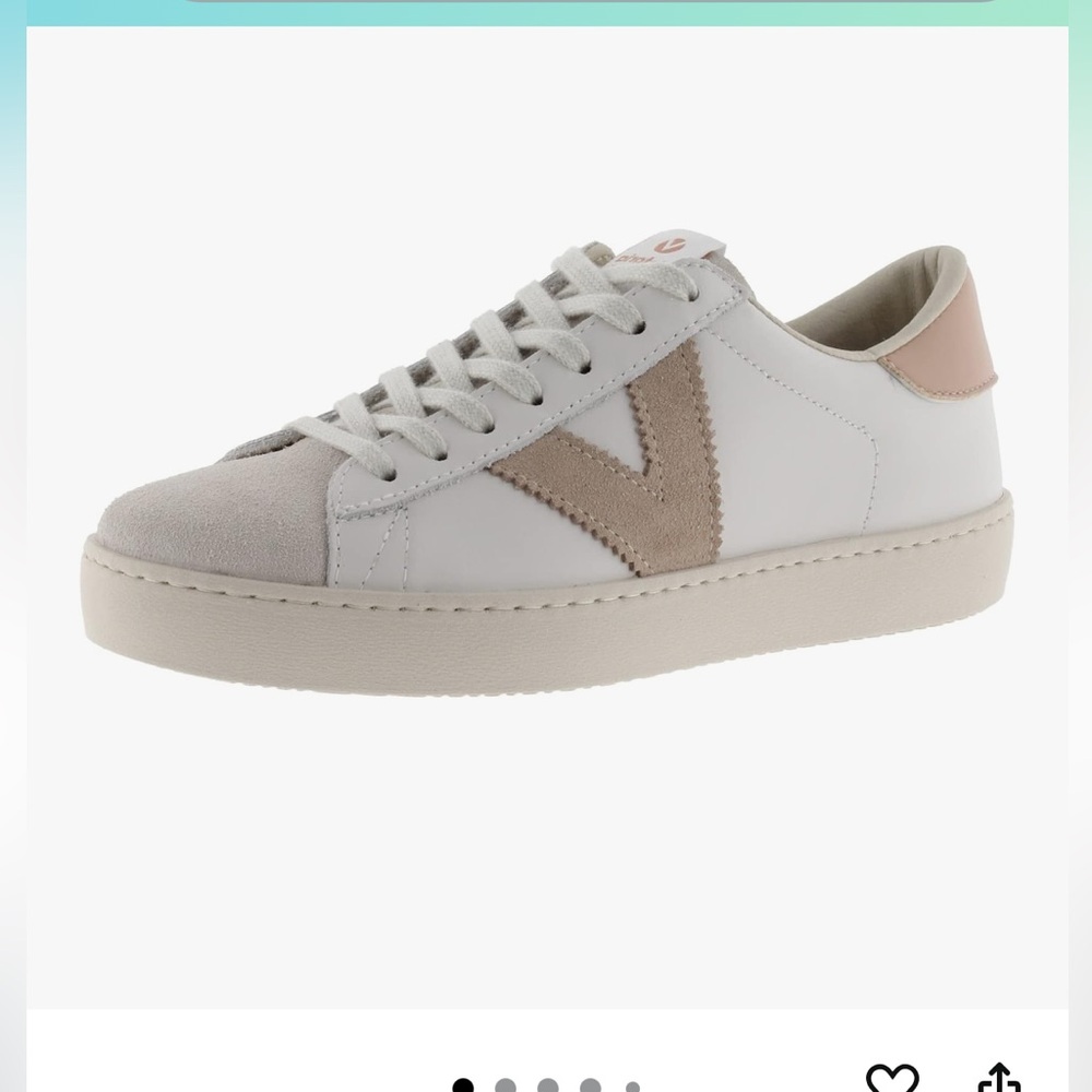 Victoria Suede white and brown sneaker sz 9